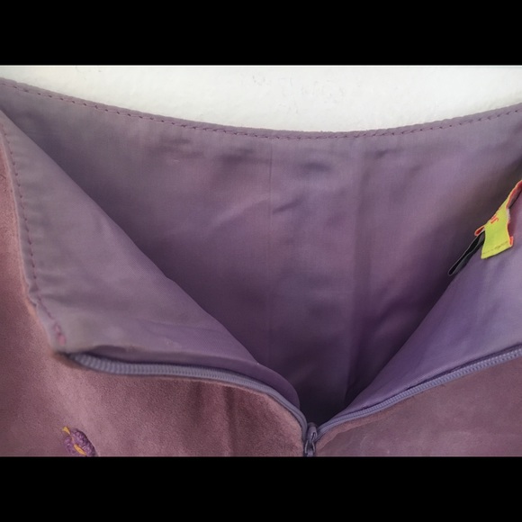 Barney’s COOP - Purple suede skirt size 3 (US 4) - Picture 6 of 8